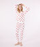 Pijama con corazón de algodón de mujer blanco MARSHMALLOW/rojo TERKUIT
