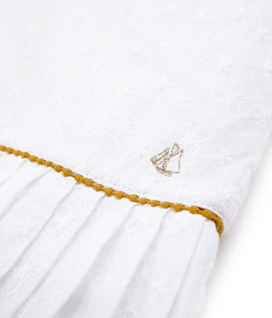 Vestido con bolso de ceremonia infantil para niña blanco ECUME