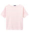 Marinera de manga corta en jersey para mujer blanco MARSHMALLOW/rosa BABYLONE