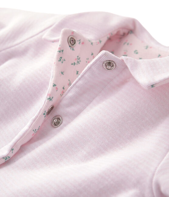 Unisex baby padded reversible milleraies jacket  rosa VIENNE/blanco ECUME