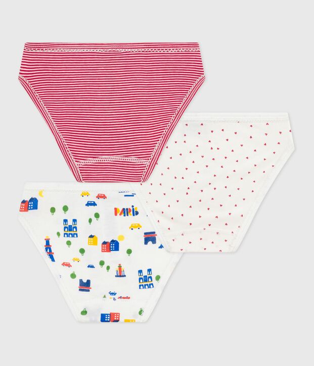 Juego de braguitas infantiles de algod&oacute;n con estampado de Par&iacute;s multicolor