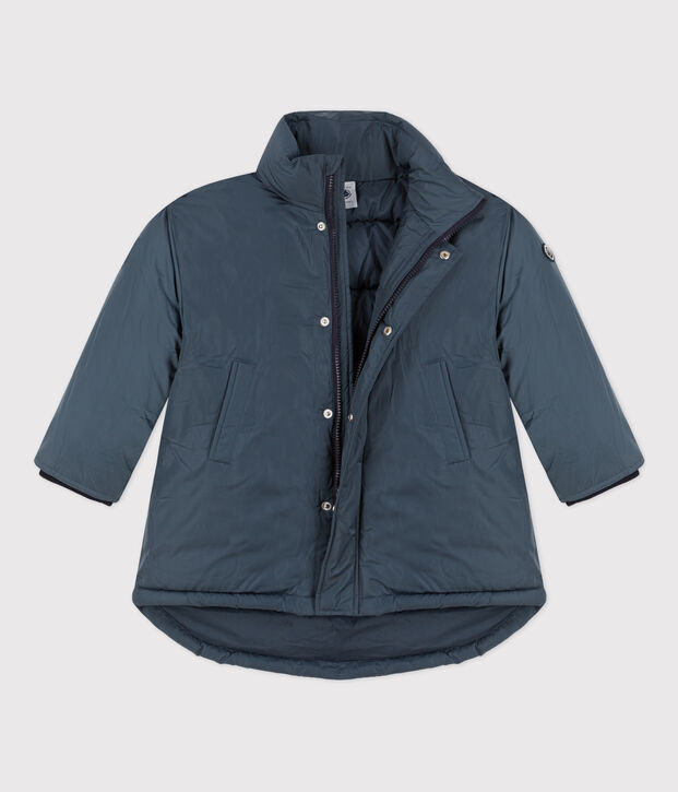 Chaqueta alcolchada semilarga para ni&ntilde;a gris