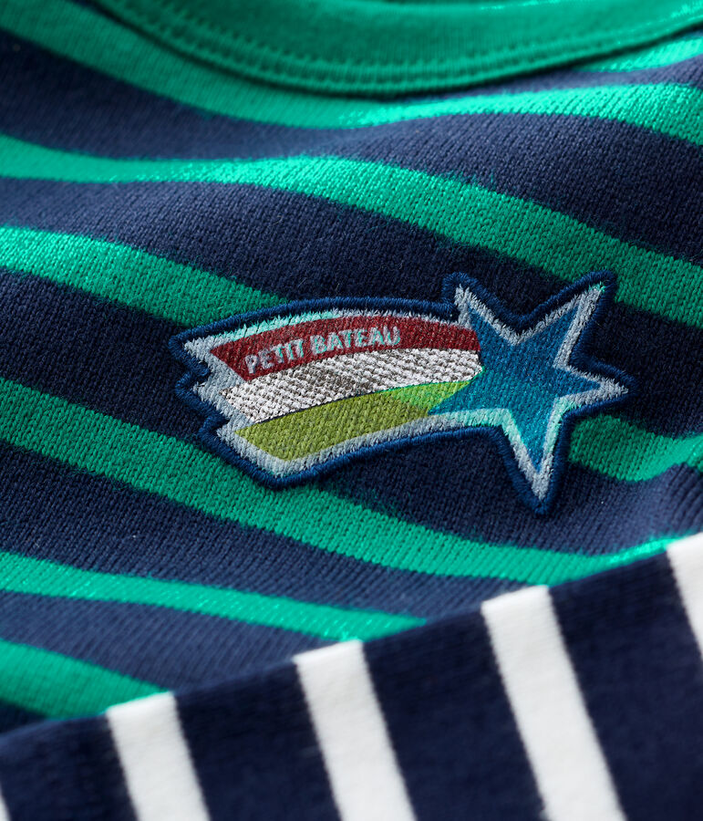 Marinera de algod&oacute;n de beb&eacute;. blanco/multicolor