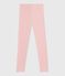 Leggings infantiles de algodón liso rosa JOLI