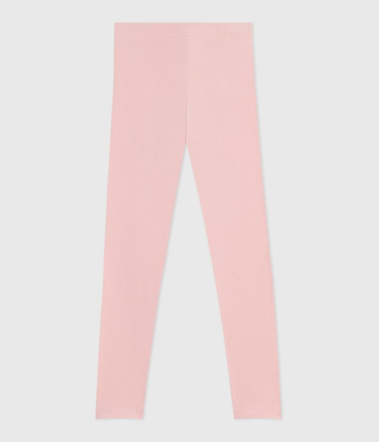 Leggings infantiles de algod&oacute;n liso rosa