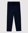 Pantalón de corte normal de sarga de algodón de niño azul SMOKING