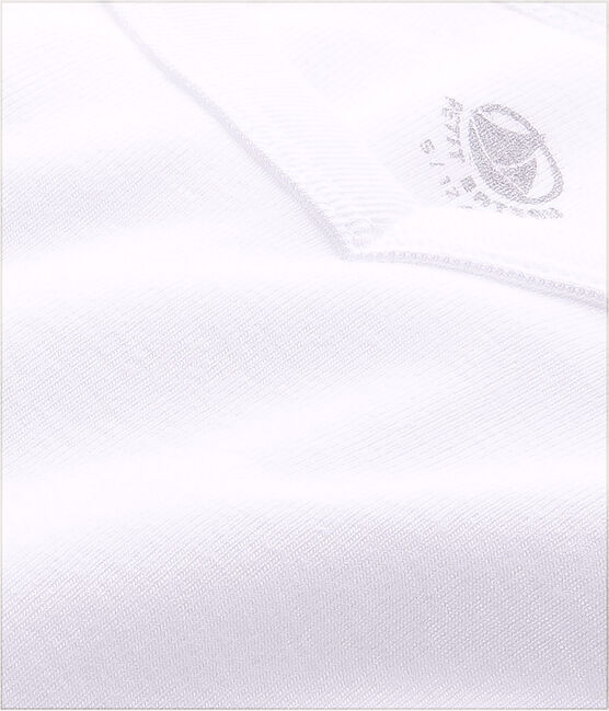 Camiseta de manga corta con cuello de pico para hombre blanco ECUME