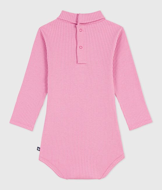 Body de algodón liso con cuello vuelto para bebé BOUDOIR