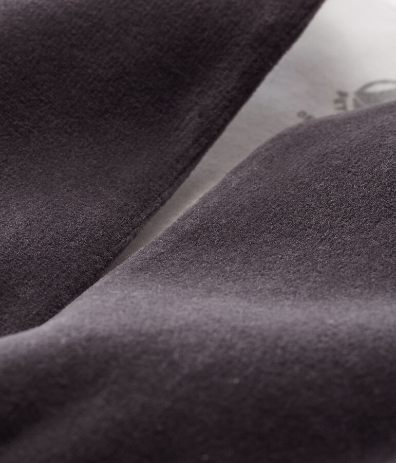 Chaleco para beb&eacute; de terciopelo gris