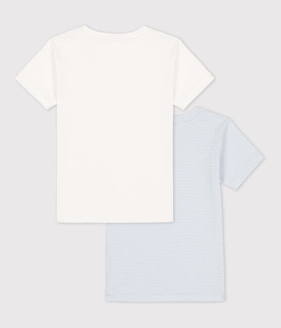 Juego de 2 camisetas de algodón milrayas de manga corta para niño variante 1