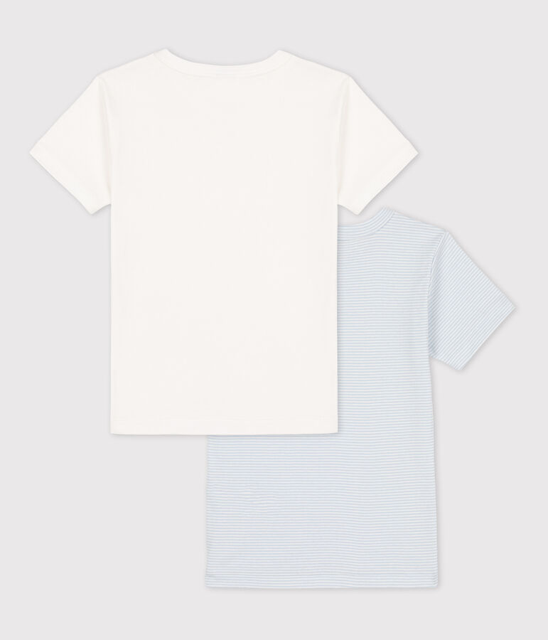 Juego de 2 camisetas de algod&oacute;n milrayas de manga corta para ni&ntilde;o multicolor