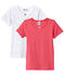 Lote de 2 camisetas de manga corta para niña blanco LOT