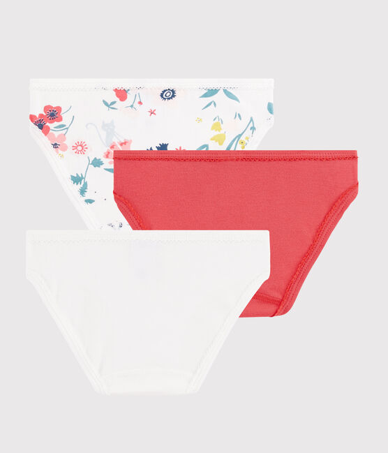 Juego de 3 braguitas con estampado de flores de niña pequeña variante 1