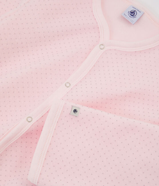 Buzo de polar para niña pequeña rosa VIENNE/gris MISTIGRI