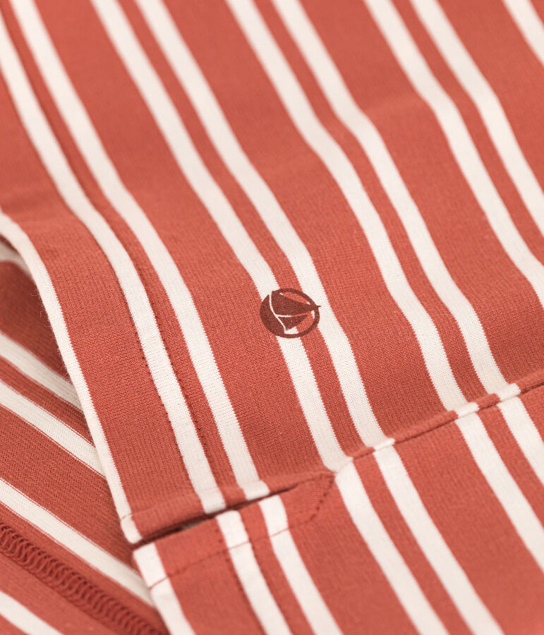 Camiseta la Boxy de algod&oacute;n a rayas de mujer marron/crudo