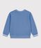 Sudadera infantil lisa de algod&oacute;n azul