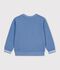 Sudadera infantil lisa de algod&oacute;n azul
