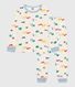 Pijama infantil de felpa con estampado de cabañas