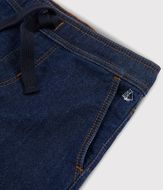 Pantalón de felpa vaquero de niño azul DENIM BLEU FONCE