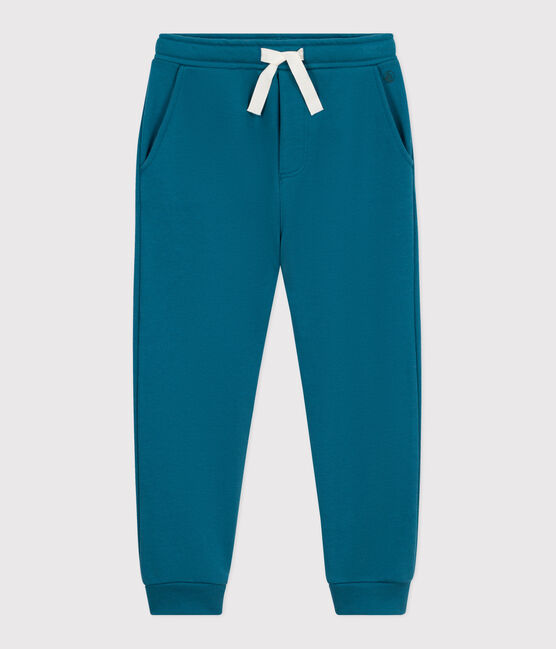 Pantalón infantil de jogging liso de algodón verde DRAGONFLY