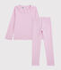 Pijama de rayas de algodón y lyocell de niña