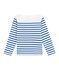 Camiseta marinera infantil creativa para niño blanco MARSHMALLOW/azul PERSE