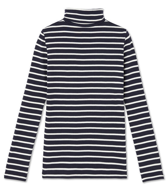 Camiseta icónica para mujer azul SMOKING/beige COQUILLE