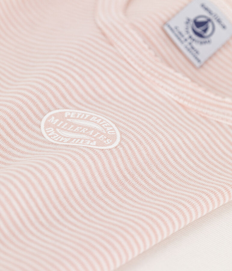 Juego de 2 camisetas de algod&oacute;n milrayas de manga corta para ni&ntilde;a multicolor