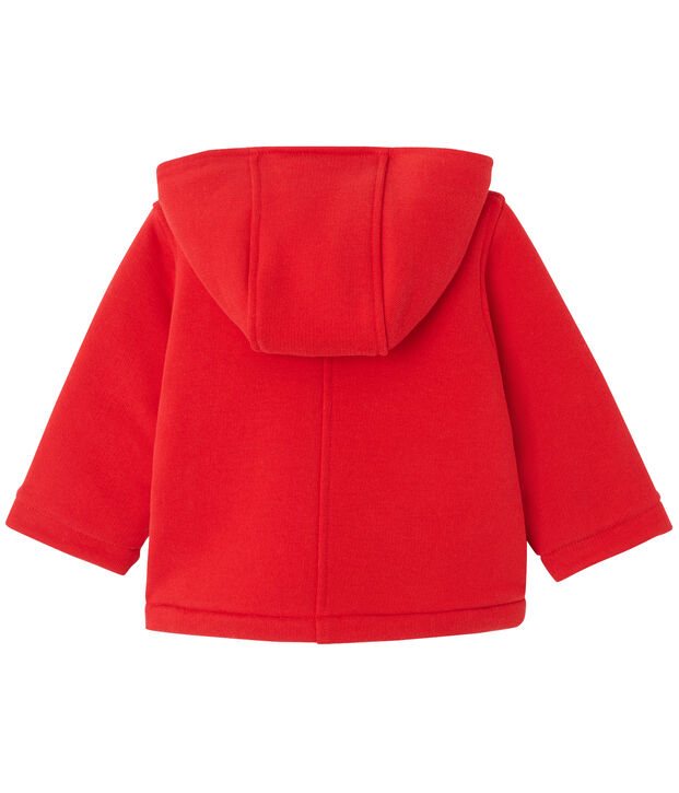 Parka beb&eacute; mixto en mulet&oacute;n rojo
