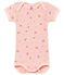 Body de manga corta para bebé niña rosa JOLI/blanco MULTICO