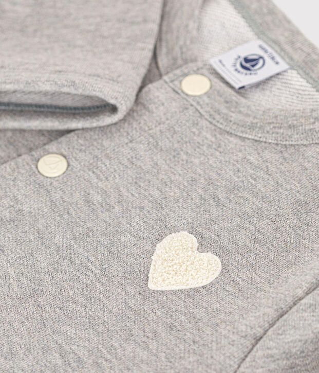 C&aacute;rdigan de felpa para ni&ntilde;a gris