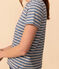 Camiseta LA RECTA de algodón con cuello redondo para mujer POLOCHON/ AVALANCHE