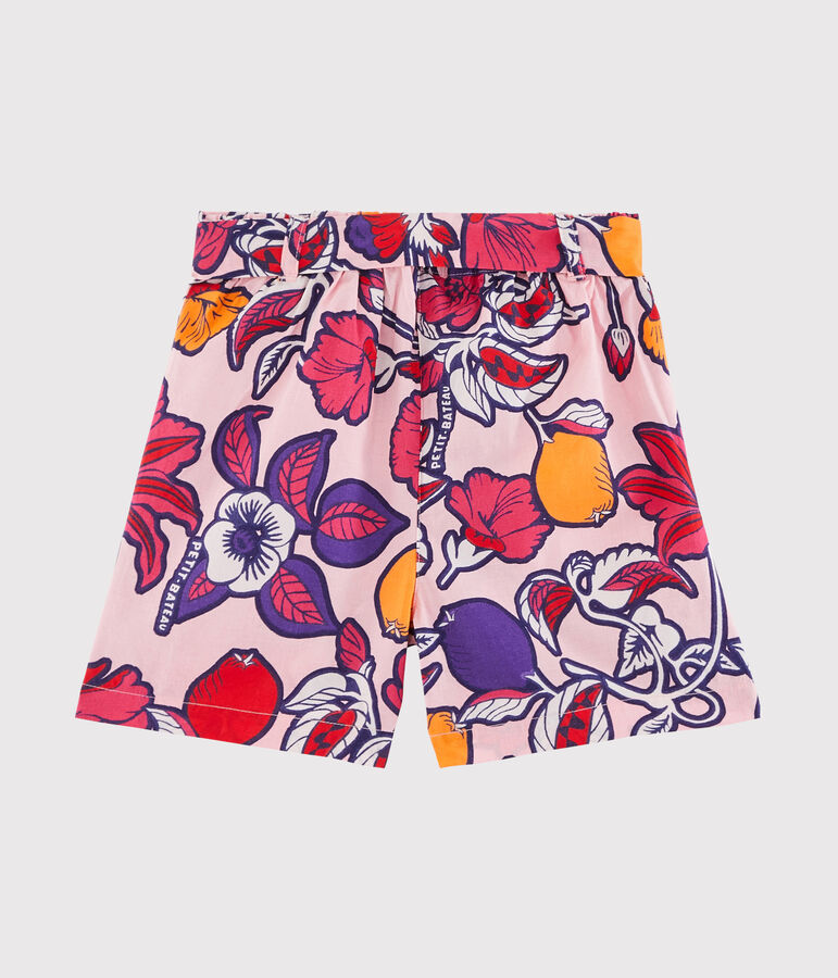 Bermudas de ni&ntilde;a rosa PATIENCE/blanco MULTICO