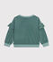 Sudadera lisa de rizo aterciopelado de niña verde BRUT