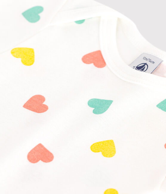Body estampado de algodón de manga corta para bebé azul MARSHMALLOW/ AQUATIC