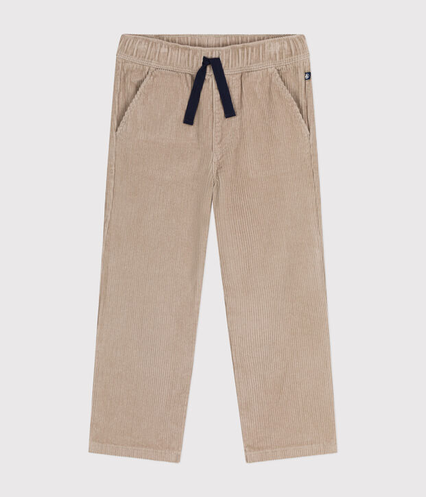 Pantal&oacute;n recto de pana para ni&ntilde;o beige
