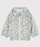 Cortavientos estampado para bebé unisex blanco MARSHMALLOW/azul BRUT/ MULTICO
