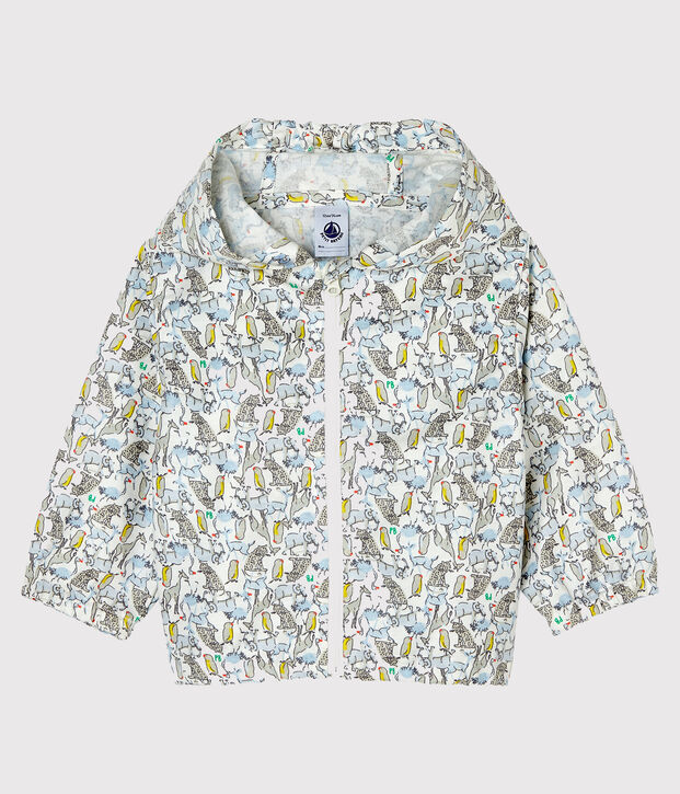 Cortavientos estampado para beb&eacute; unisex blanco/verde/multicolor
