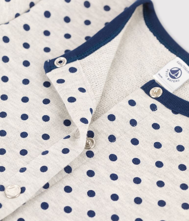 C&aacute;rdigan de mulet&oacute;n de ni&ntilde;a gris/azul