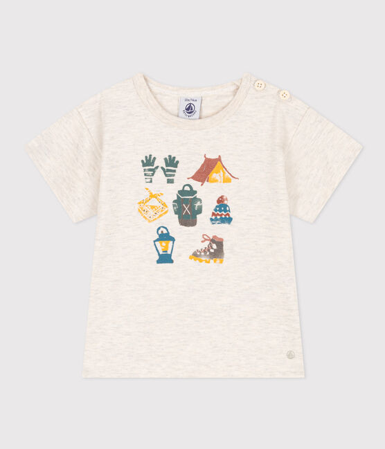Camiseta de manga corta de jersey de bebé beige MONTELIMAR CHINE