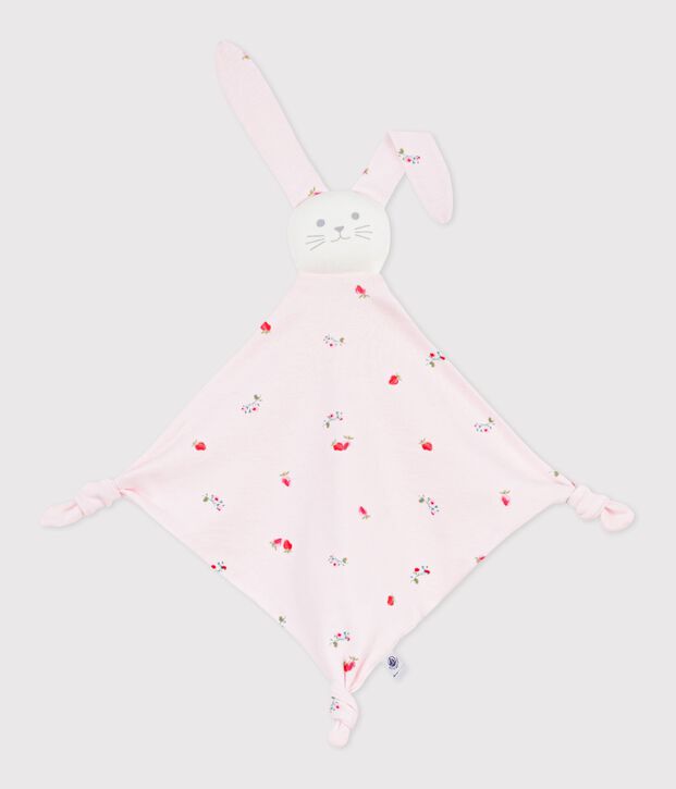 Doudou de algod&oacute;n con estampado de flores para beb&eacute; rosa/multicolor