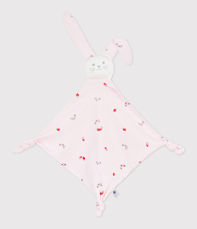 Doudou de algod&oacute;n con estampado de flores para beb&eacute; rosa/multicolor