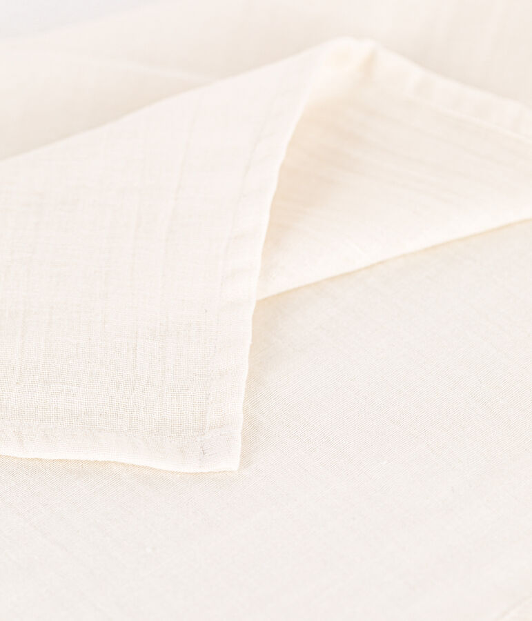 MUSELINA BLANCA DE GASA DE ALGOD&Oacute;N PARA BEB&Eacute; blanco