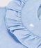 Blusa sin mangas de algod&oacute;n chambray bordado para beb&eacute; azul