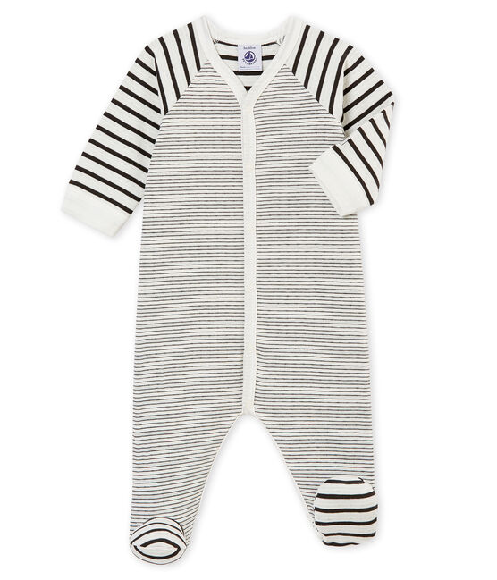 Pelele de noche para bebé niño blanco MARSHMALLOW/gris CAPECOD