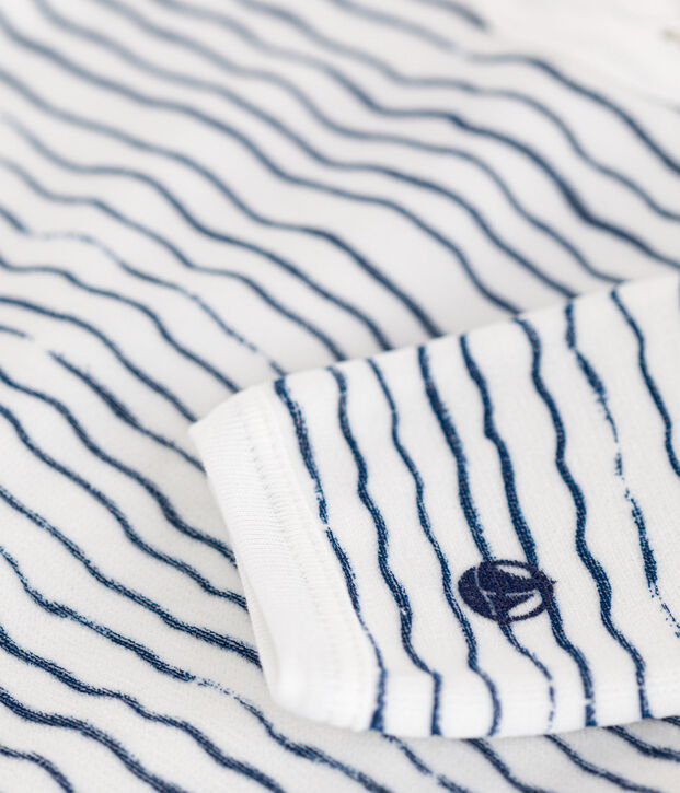 Dors bien en velours b&eacute;b&eacute; blanco/azul