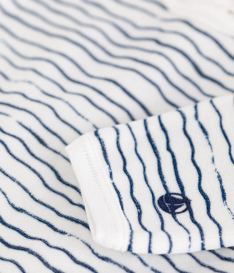 Dors bien en velours b&eacute;b&eacute; blanco/azul