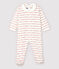 Pijama enterizo con Petit Bateau Je T'aime de jacquard de bebé niña blanco MARSHMALLOW/rojo TERKUIT