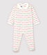 Pijama enterizo con Petit Bateau Je T'aime de jacquard de bebé niña