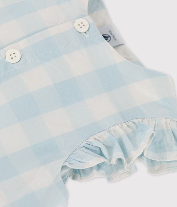 Vestido de popelina de Vichy para beb&eacute; BOLDAIR/blanco